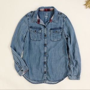 Gapkids + Pendleton | Girls Chambray Button Shirt